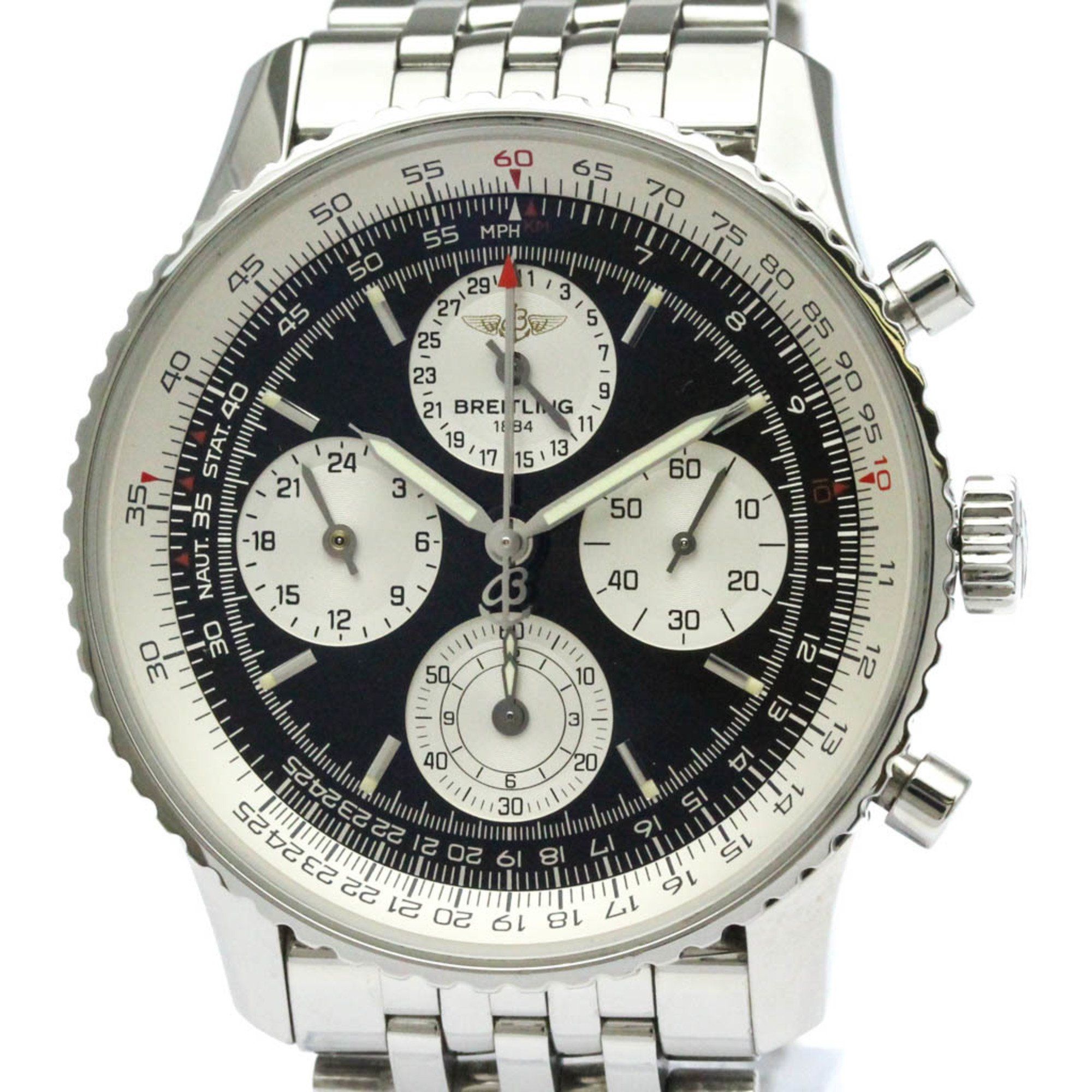 Polished BREITLING Navitimer Twin Sixty Steel Automatic Watch A39022
