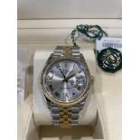 Rolex DateJust 36mm - ref 126233 Silver dial with factory Diamonds at 6 and 9 O'clock