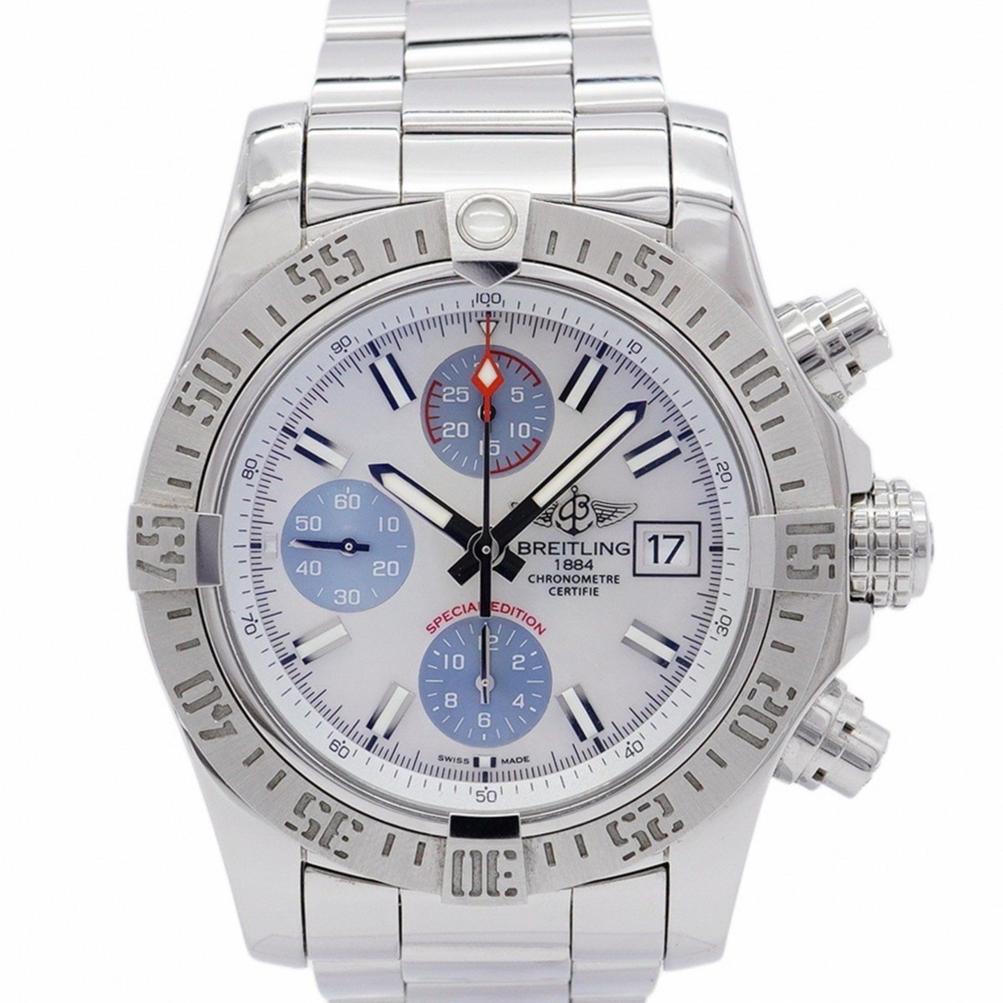 Breitling Avenger II A1338111 Silver Shell Dial Watch Men's