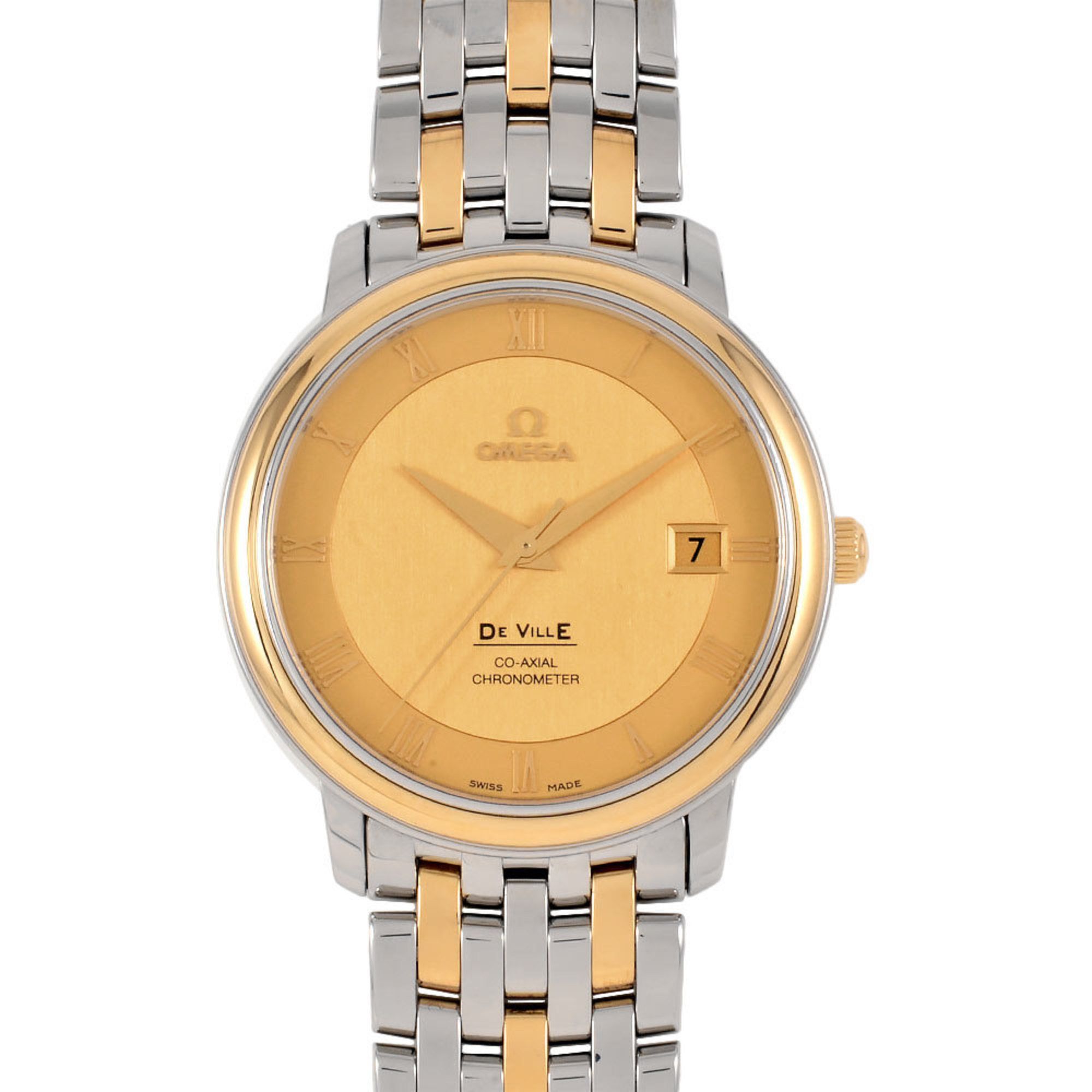 OMEGA 4374 De Ville Co-Axial Chronometer Watch Automatic Gold Dial Men's