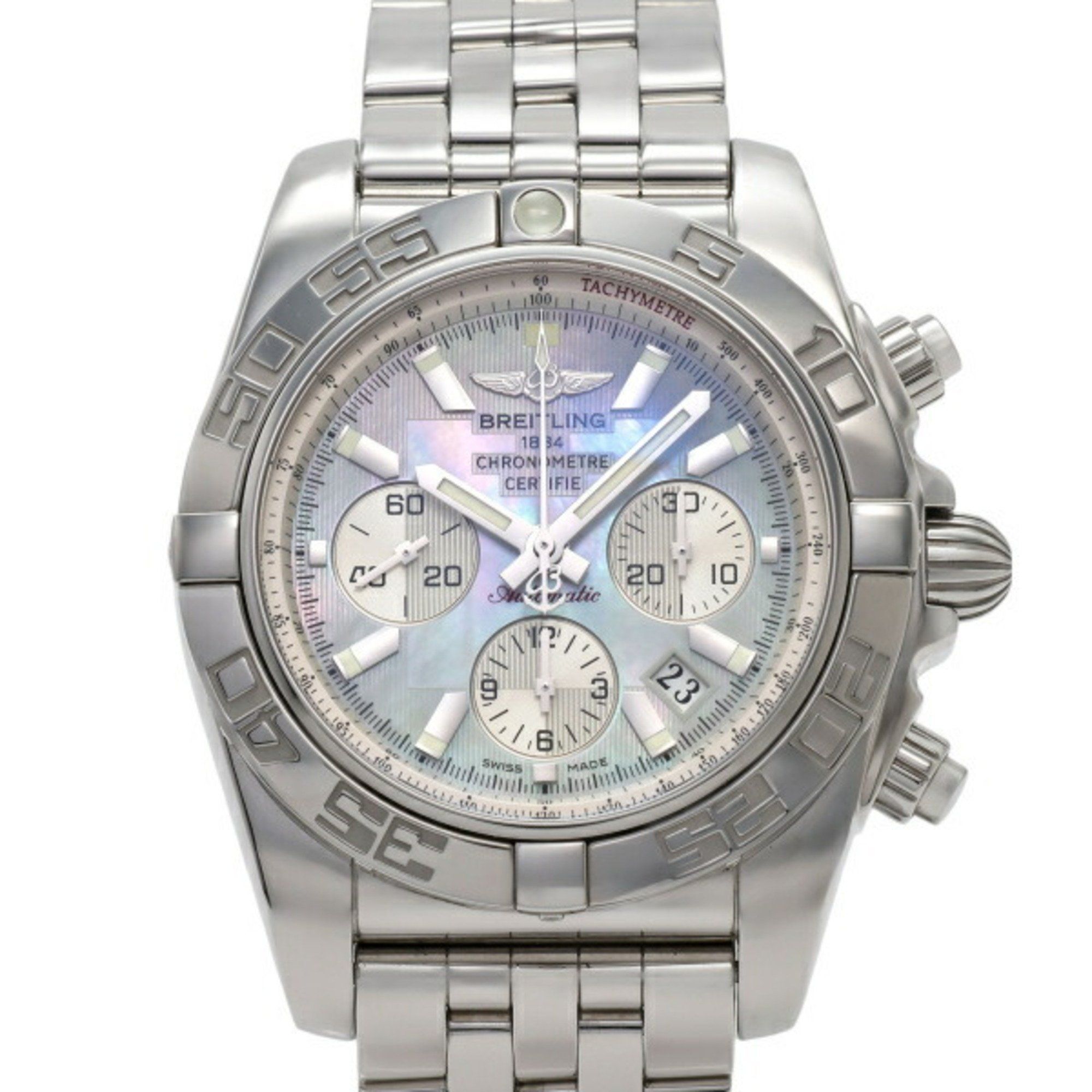 BREITLING Chronomat 44 AB011012 G685 375A White Dial Men's Watch