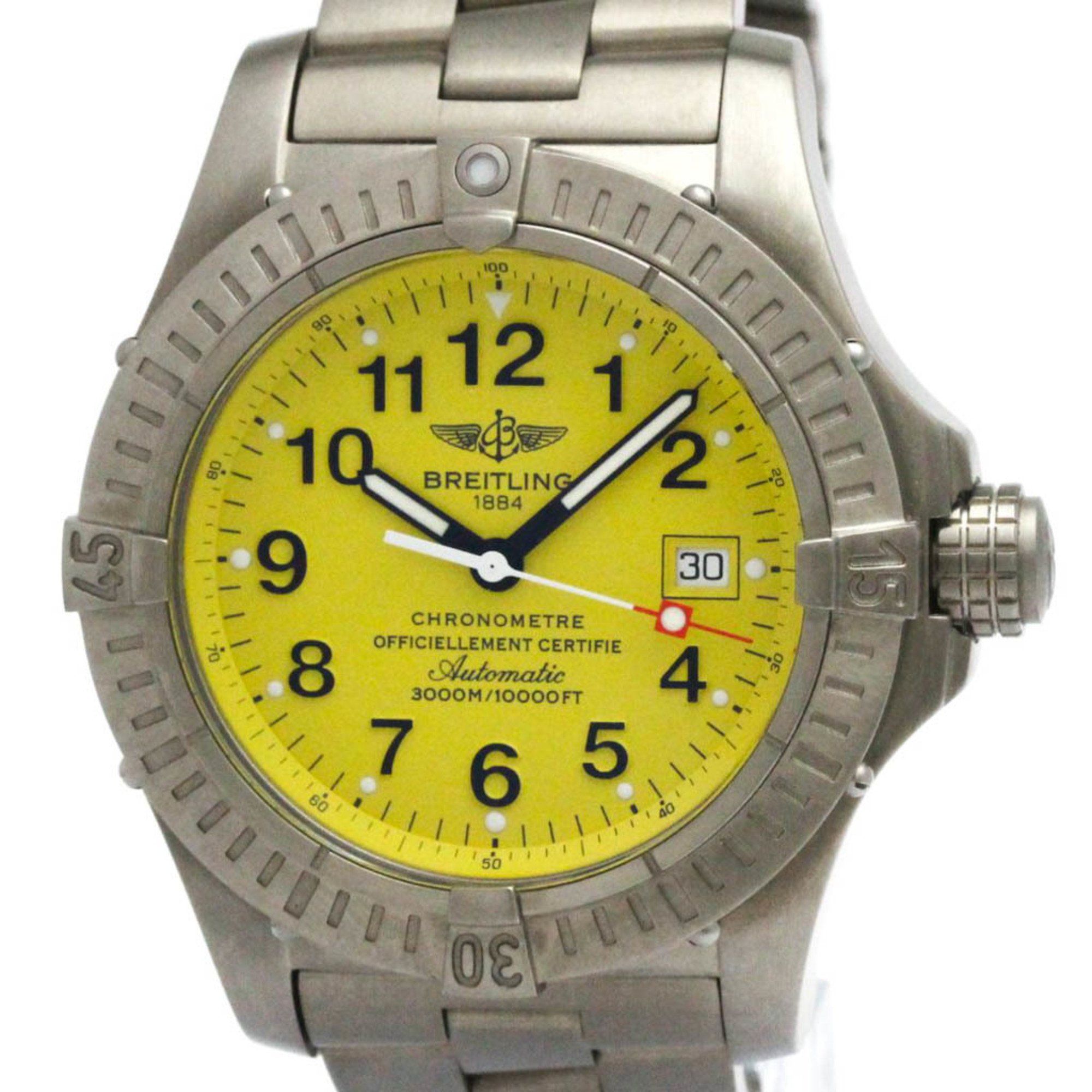 BREITLING Avenger Seawolf Titanium Automatic Mens Watch E17370 Polished