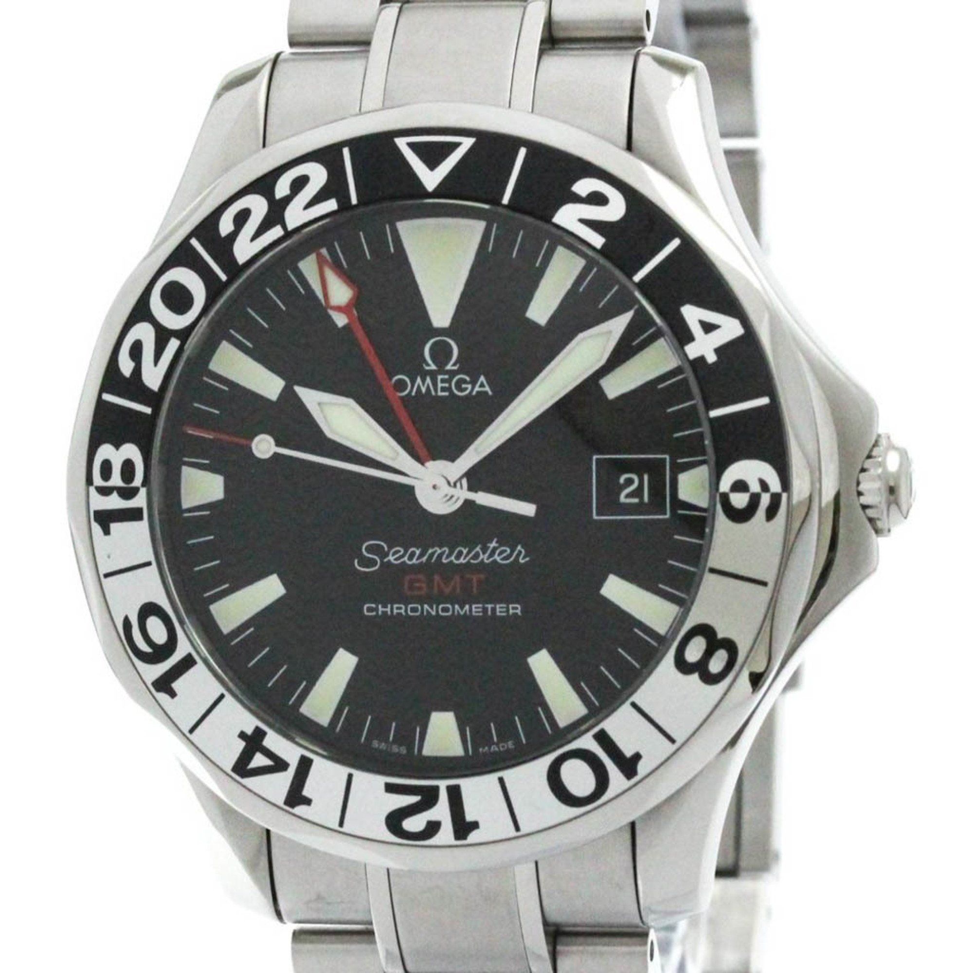 Polished OMEGA Seamaster GMT 50th Anniversary Automatic Watch 2234.50