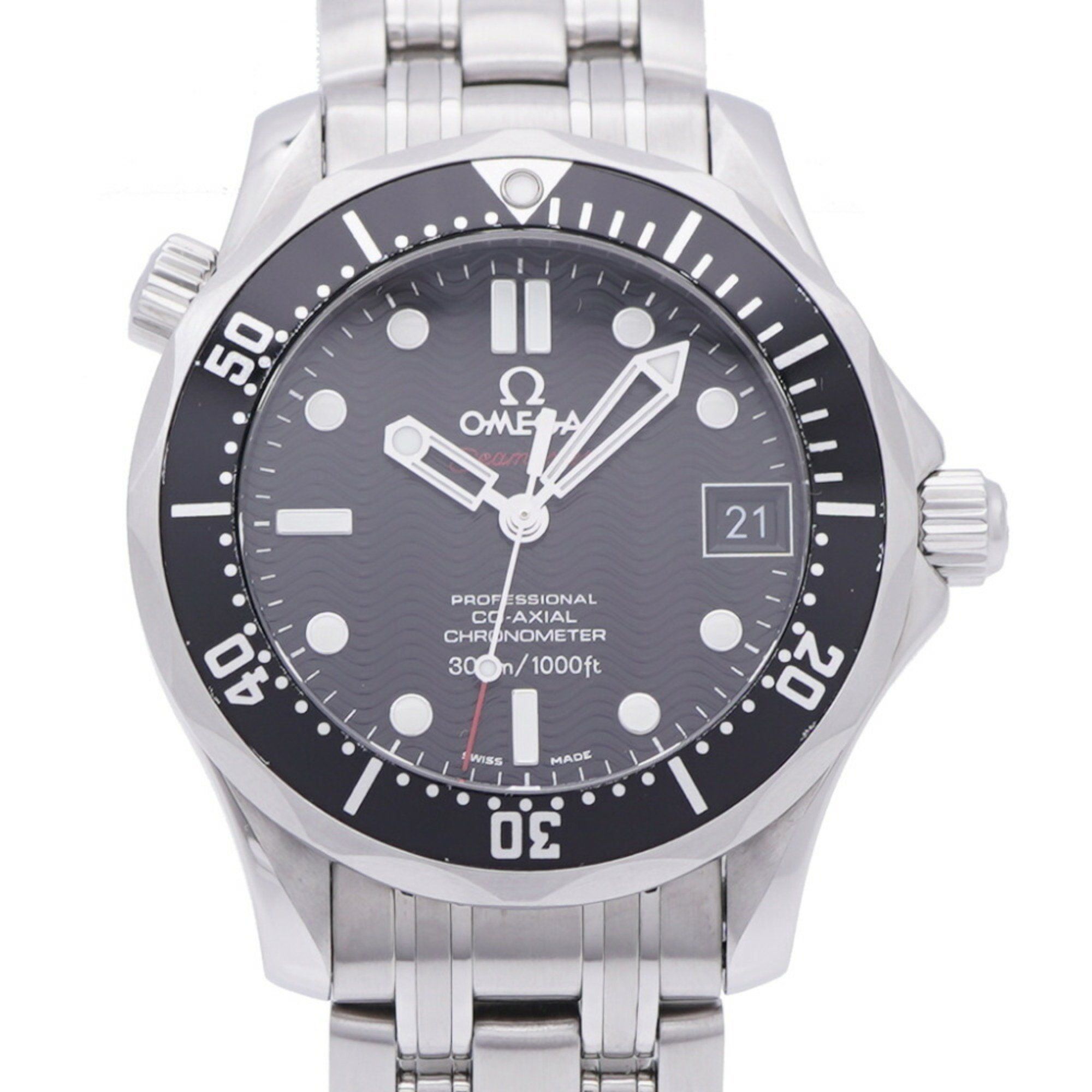 OMEGA Seamaster Diver 300m Co-Axial Chronometer 212.30.36.20.01.001 Automatic Watch Black Dial 1458O