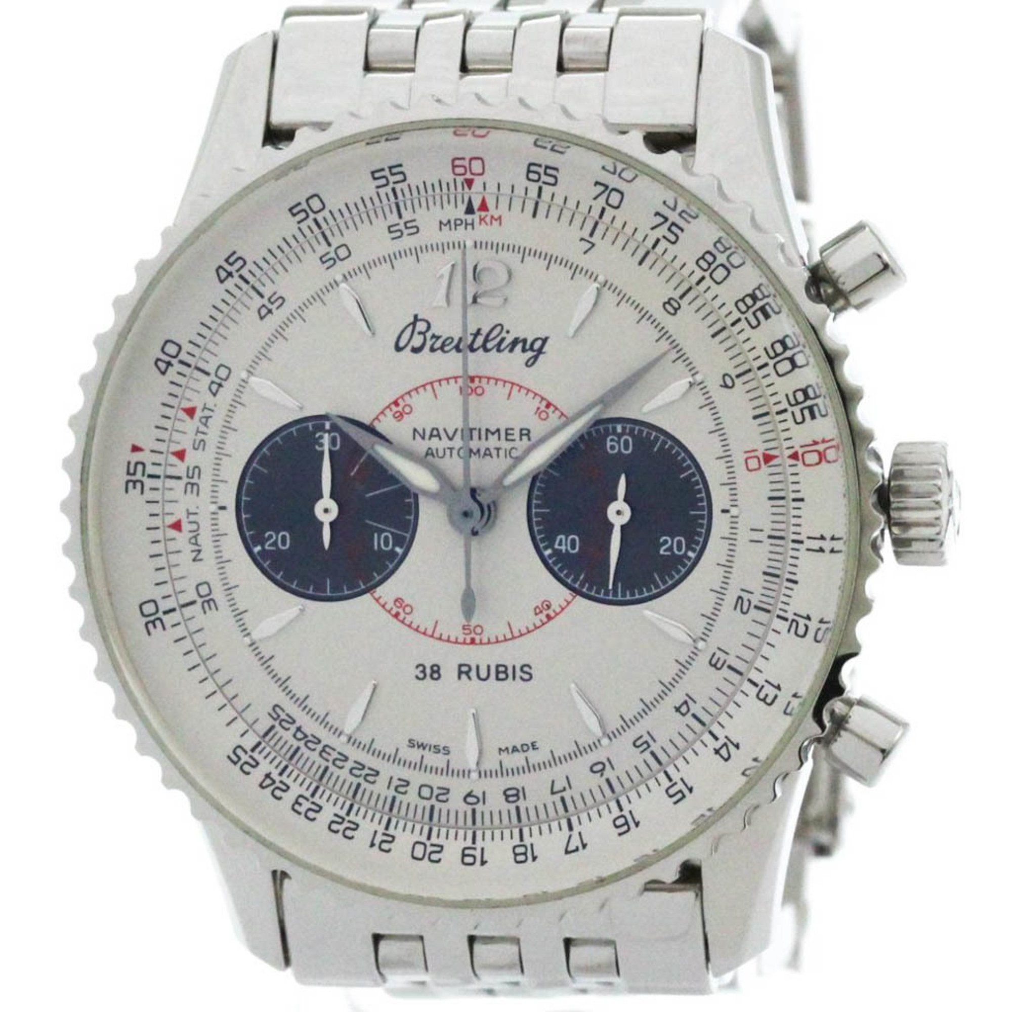 Polished BREITLING Navitimer 02 Steel Automatic Mens Watch A47330