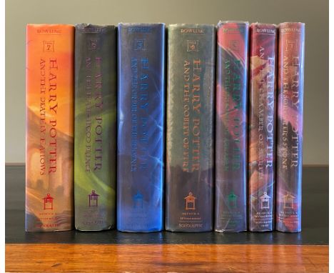 ROWLING, (J. K.). Harry Potter. [First American Editions]. Sorcerer's Stone, later issue (Publishers Weekly review on back co