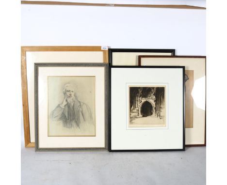A group of coloured prints, engravings and pictures (7) 