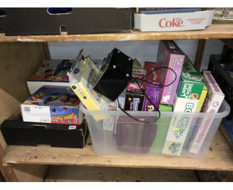 Shelf of board games