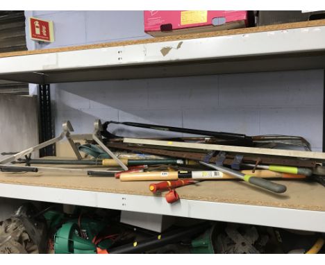 Shelf of tools, various