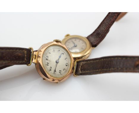 A gold hexagonal cased wristwatch the silvered dial signed Salisbury Guildford, with Arabic numeral hour markers set within a