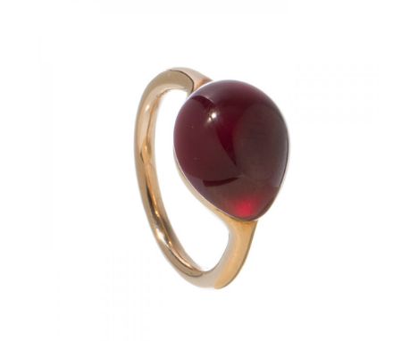 POMELLATO "Rouge Passion Collection".Ring in 9 kts. rose gold, with jungle red synthetic ruby. The synthetic rubies have a sp