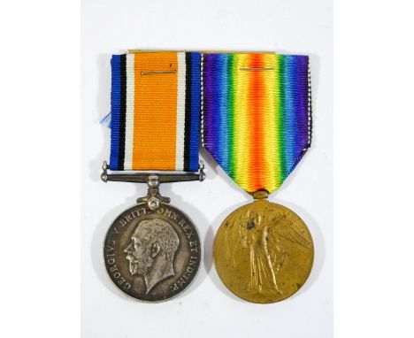A First World War pair of medals awarded to 28083 Private L H Oare of the Royal Warwickshire regiment 