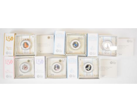 Six Royal Mint Beatrix Potter limited edition silver proof 50 pence coins, comprising 2016 Squirrel Nutkin, Mrs Tiggy-Winkle 