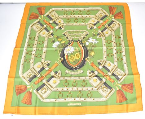 Herm&egrave;s silk scarf 'Aux Champs', approximately 90 x 90cm&nbsp;