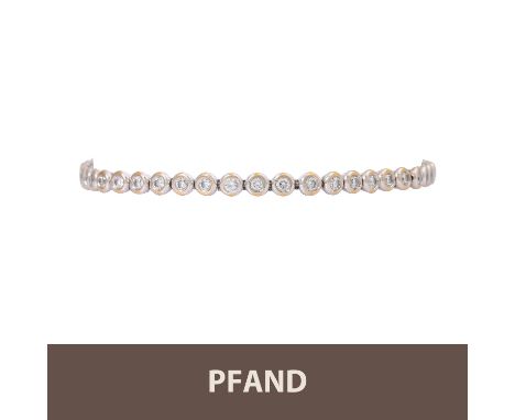 PFANDAUKTION - Bucherer Tennisarmband WG 18 K mit 45 Brillanten. (750 13,1 gr.) Pfandnummer 18914,  Lagernummer 18262. BITTE 