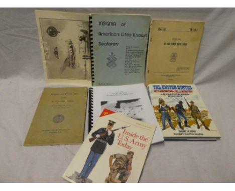 Various US Army and Air Force volumes including Insignia and Decorations of the US Armed Forces; Naval Officers Guide 1943; T