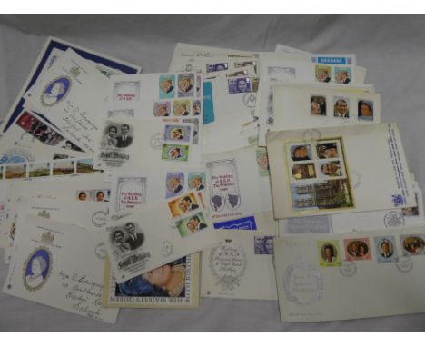 A British Post Office Royal Wedding 1981 souvenir pack and a selection of over 80 GB Royal commemorative first day covers mai