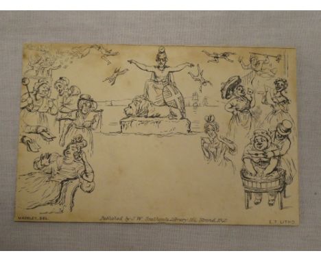 A Victorian GB illustrated envelope - Southgate No.2, light tone marks