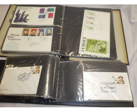 An album of GB and Channel Islands first day covers and an album of GB special cancels 1963-1983 and some World stamps