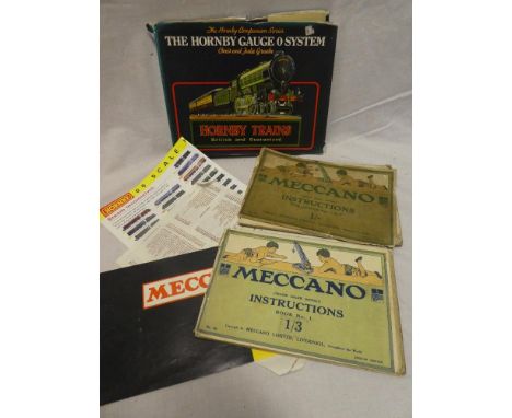 The Hornby Gauge O System book vol 5 and a selection of early Meccano booklets etc