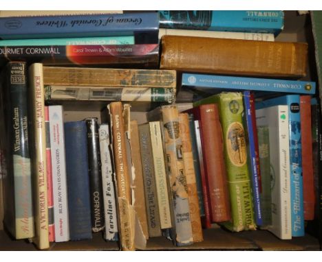 Various Cornish related volumes including The Cream of Cornish Writers, Portrait of Cornwall, The Cornish Riviera and others,