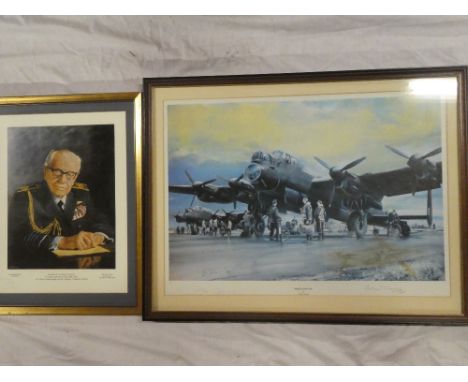 A coloured limited edition aircraft print "Operations On" after Robert Taylor No.55/850, signed by the artist and Arthur T Ha