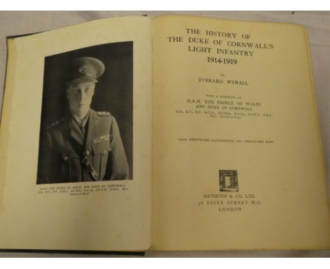 Wyrall (E) The History of the Duke of Cornwall's Light Infantry 1914-1919 with roll of honour and awards, 1 vol 1932