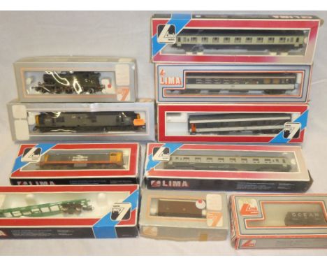 Lima OO gauge -  boxed GWR 2-6-2 locomotive, boxed diesel Railfreight locomotive, one other boxed locomotive and a selection 