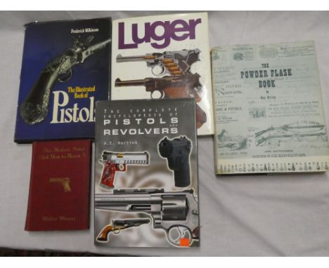 Riling (R) The Powder Flask Book, 1953, dust jacket; Walter (J) Luger; The Modern Pistol and How to Shoot It and two others (