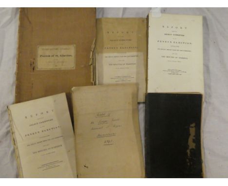 Three reports of the Penryn Elections 1819 and 1827; Tithe Apportionment of the Parish of St Gluvias 1845; relating manuscrip