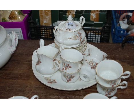 A Richmond bone china part Coffee set including six cups and saucers, six tea plates, sucrier, milk jug and cake plate