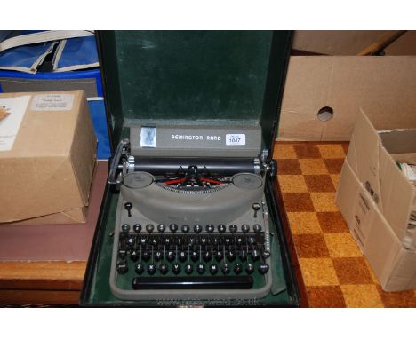 A cased Remington typewriter