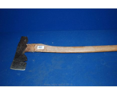 A long handled Axe stamped name RON