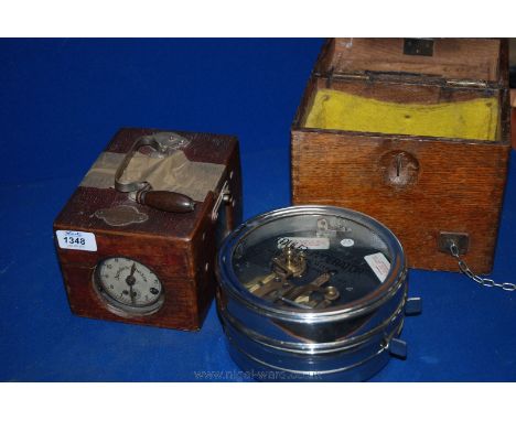 Two Pigeon Counters one being A.T. Hudsons Exors Ltd., the other Jundes-Thexor Timing Clock