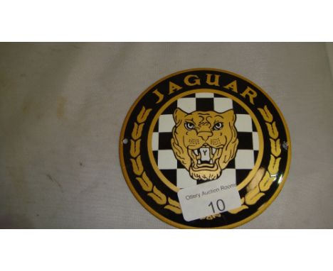 Vintage style enamel sign Jaguar Cars