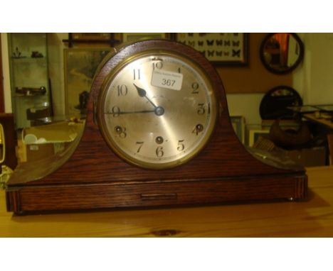 Vintage oak cased mantle clock