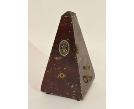 Maelzel metronome of typical form, 23cm high  