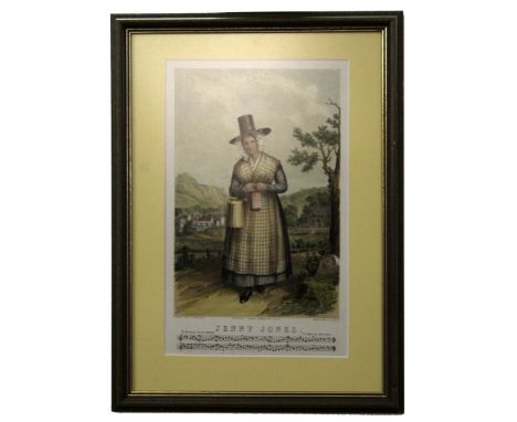After E Walker, engraved by J C Rowland, coloured lithograph published by T Catherall circa 1860, "Jenny Jones", 29 x 19cm