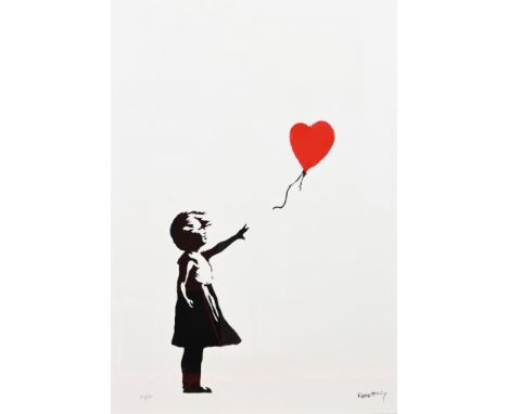 Banksy (1974, after): 'Girl with Balloon', multiple, ed. 19/200Work: 100 x 70 cm Frame: 117 x 87 cm  The work with in the rig