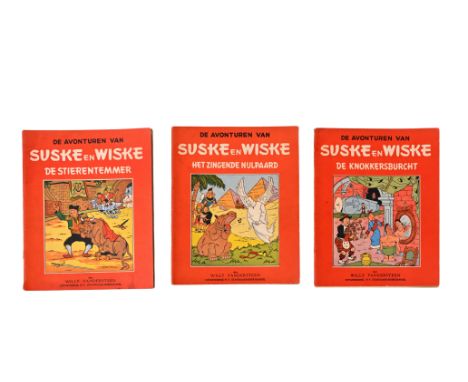 Willy Vandersteen, Suske en Wiske, three first editions, 1950-1954'De stierentemmer', 'Het zingende nijlpaard' and 'De knokke