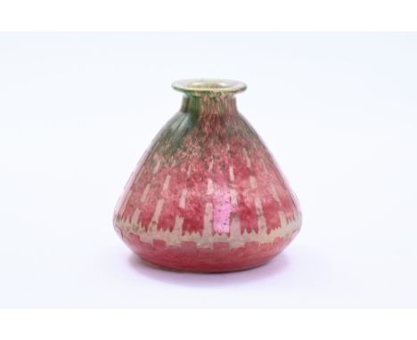 A French acid etched ground cameo glass vase with 'chicorées' design, Le Verre Français, Schneider, Epinay-sur-Seine, first h