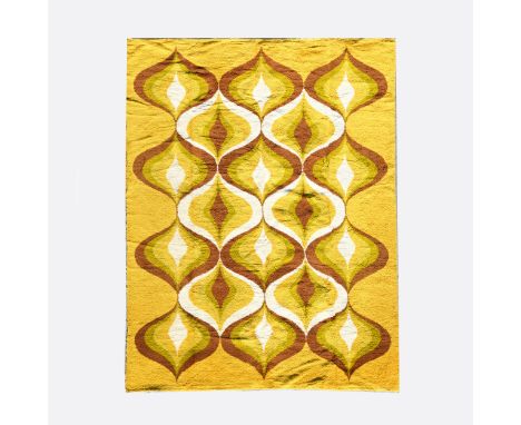 A vintage wool carpet with geometric design, possibly Scandinavia, 1970's265 x 195 cm