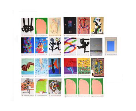 25 posters for the Olympic Games of Münich, 1972Ca. 102 x 64 cm each.Including artists: Tom Wesselmann, Marino Marini, Horst 