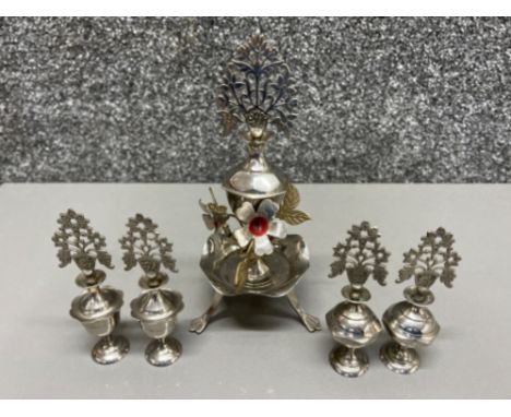 Vintage Arabic kohl eyeliner/perfume bottles 5 piece set