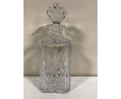 A good quality lead crystal decanter with stopper 