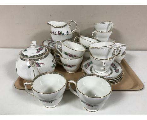 A tray containing a twenty-nine piece Duchess Indian Tree tea service together with an eighteen-piece Duchess Ascot tea servi