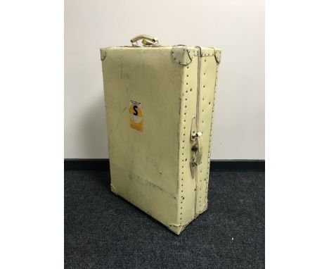 A vintage wardrobe trunk