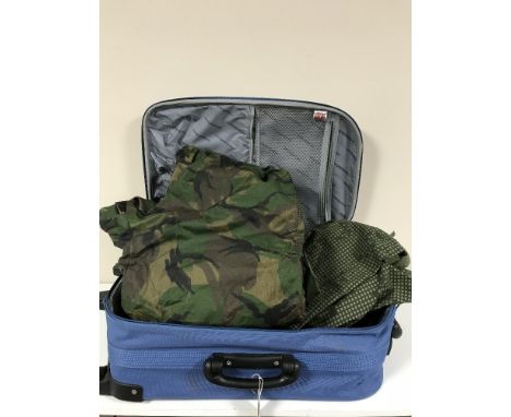 Two suitcases containing a large quantity of army DP clothing
