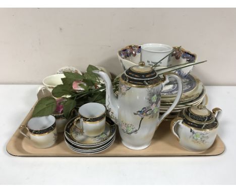 Bunnykins china, a Wedgwood Peter Rabbit pot, assorted plates, Mason's fruit bowl, Japanese tea service etc 