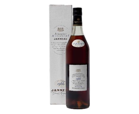 3 bottles Janneau Grand Armagnac 1966
In original presentation carton. Aged 29 years in oak. US import labels. 75cl 43% ABV
T